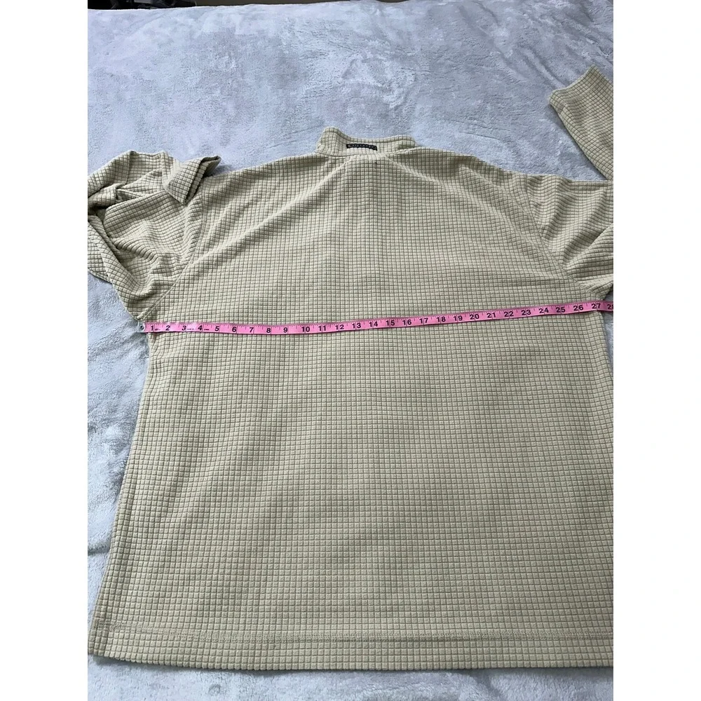 Southern Marsh Fieldtec Pullover Mens 2XL Tan Waffle Grid Quarter Zip Fleece Top